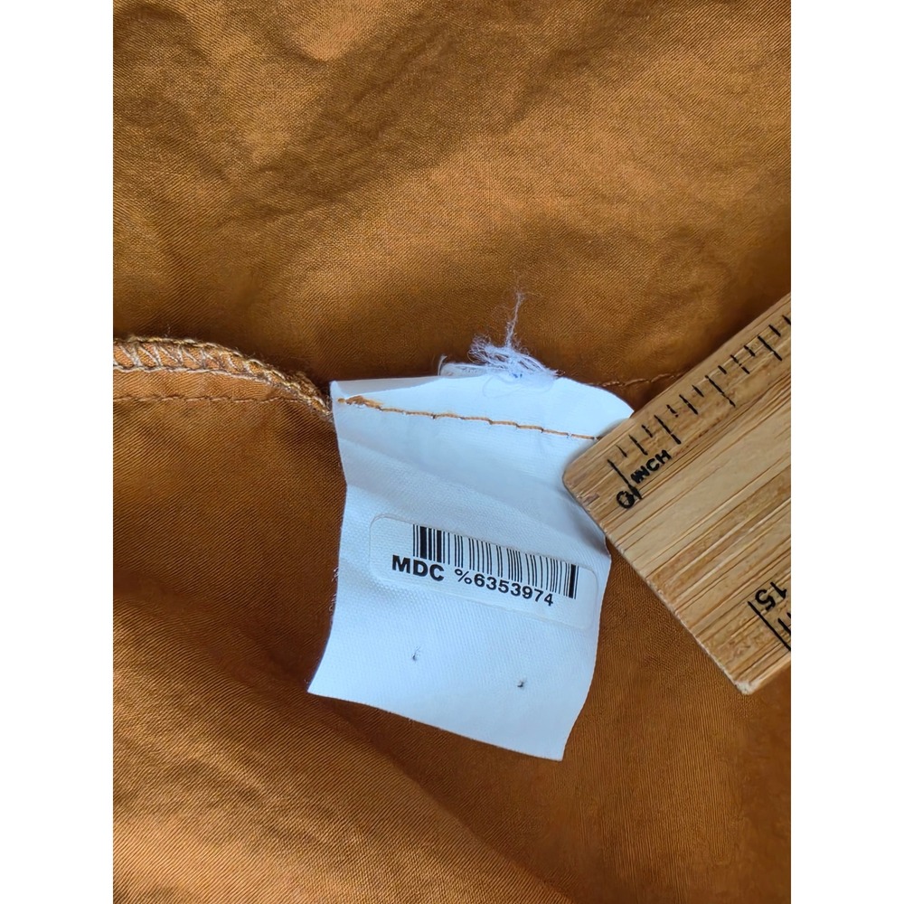 Laboratorio Capri Italy Ochre Cotton Tiered Maxi Shirt Dress Womens 38 / Small - Picture 7 of 11